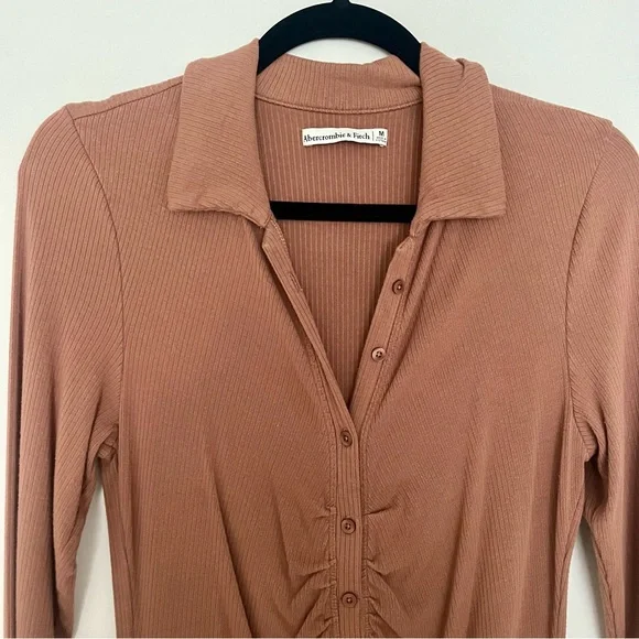 Abercrombie & Fitch Brown Long Sleeve Mini Dress - Picture 3 of 3